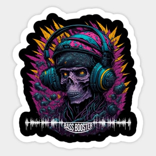 SKULL RAVE BASS Sticker